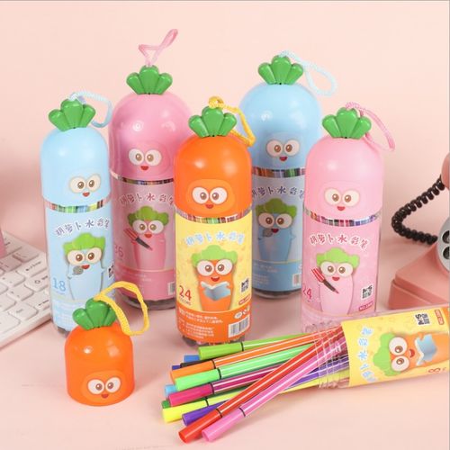 卡通水彩筆套裝12 18 24 36 48色繪畫(huà)畫(huà)筆小學(xué)生用幼兒園美術(shù)用品